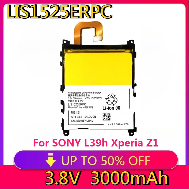 

High Quality Replaceable LIS1525ERPC Replacement Battery for SONY L39h Xperia Z1 Honami SO-01F C6902 C6903 Phone Battery 3000mAh