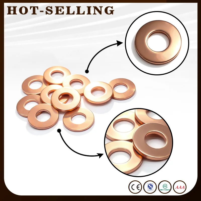 7-15-2.0  2.5 Mechanical Fuel Injector External Gasket F00VC17504 Adjustment Shims Oil Seal Copper Sheets - 10 Sheets per Pack