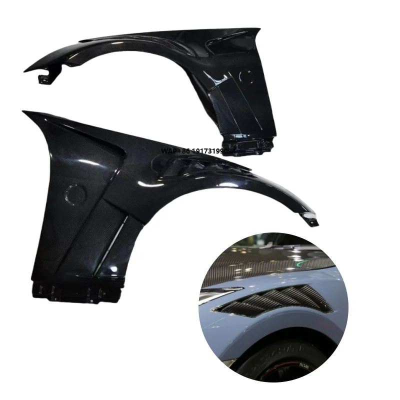 

For 350Z Z33 Front & Side Carbon Fiber Fibre Car Fenders Custom Vents Fit for Optimal Styling