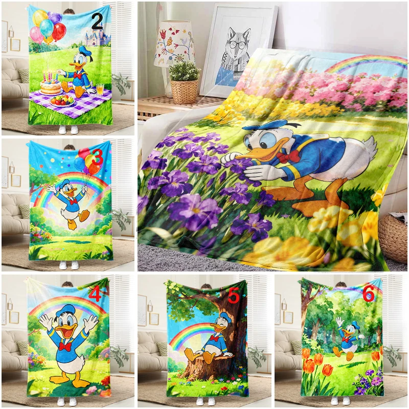

Disney Donald Duck Flower Blanket Soft Flannel Throw Sofa Bed Cover for Kids Adults Gift