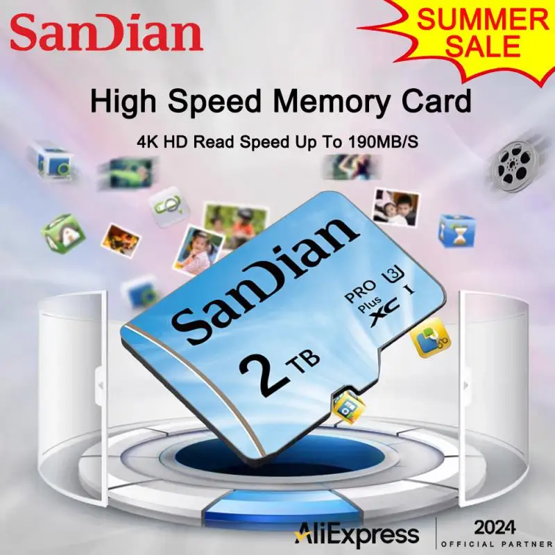 2TB 1TB Memory Card 512GB 256GB 128GB U3 V60 4K Full HD Micro TF SD Card TF Memory Flash Card For Phone/Computer/PC