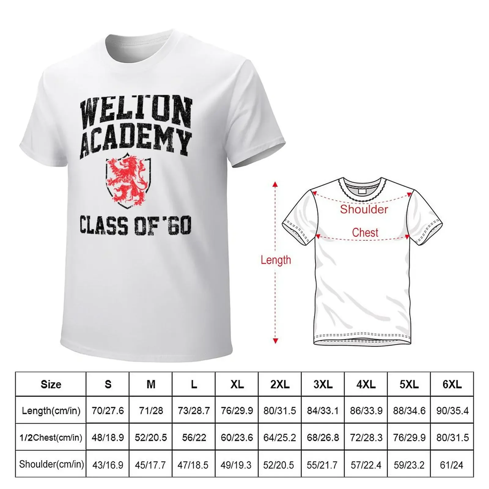 Welton Academy Class of 60 (Variant) T-Shirt aesthetic clothes summer top vintage anime shirt anime men t shirts high quality