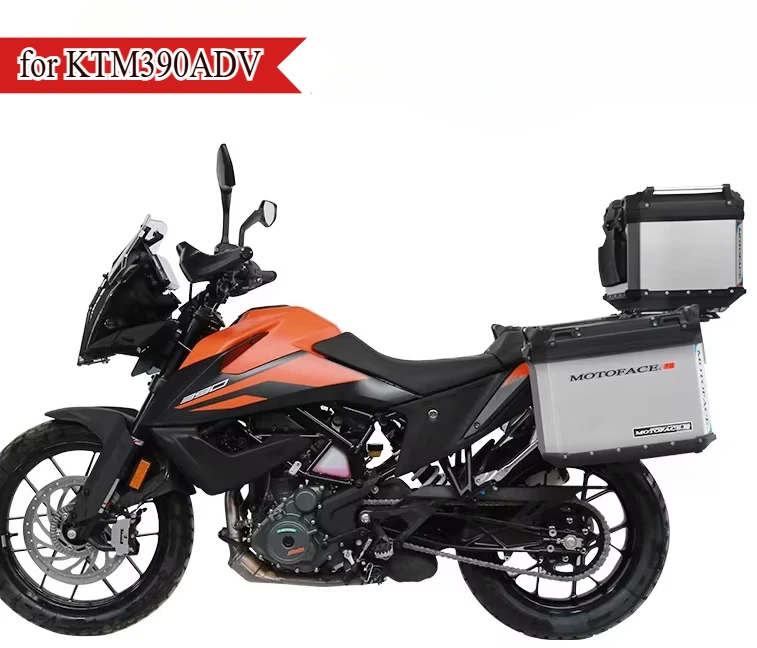 

Motoface Series Aluminum Box Rear Luggage with Rack Motorcycle Trunk Top Case Pannier Saddlebag Bracket for KTM390ADV