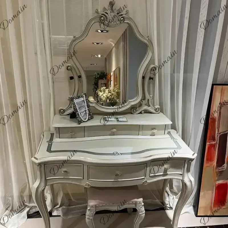 Modern style Modern Storage Makeup Vanity Desk Vintage Decor Cheap Corner Makeup Vanity Desk Europa Mirror Kaptafel Furniture Fo
