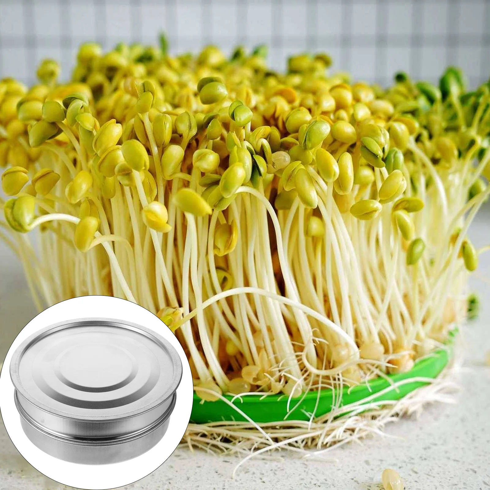 

1 set 1 Set Stainless Steel Sprouting Tray Kit Fine Mesh Drainage Rustproof Germination Tool For Home Balcony Gardening Planting