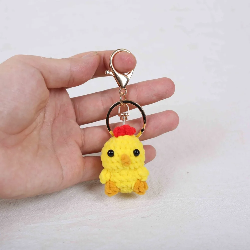 Handmade Chinese Zodiac Keychain Knitting Custom Design Monkey Keychain Creative Weaving Mini Size Mini Knitted Pendant