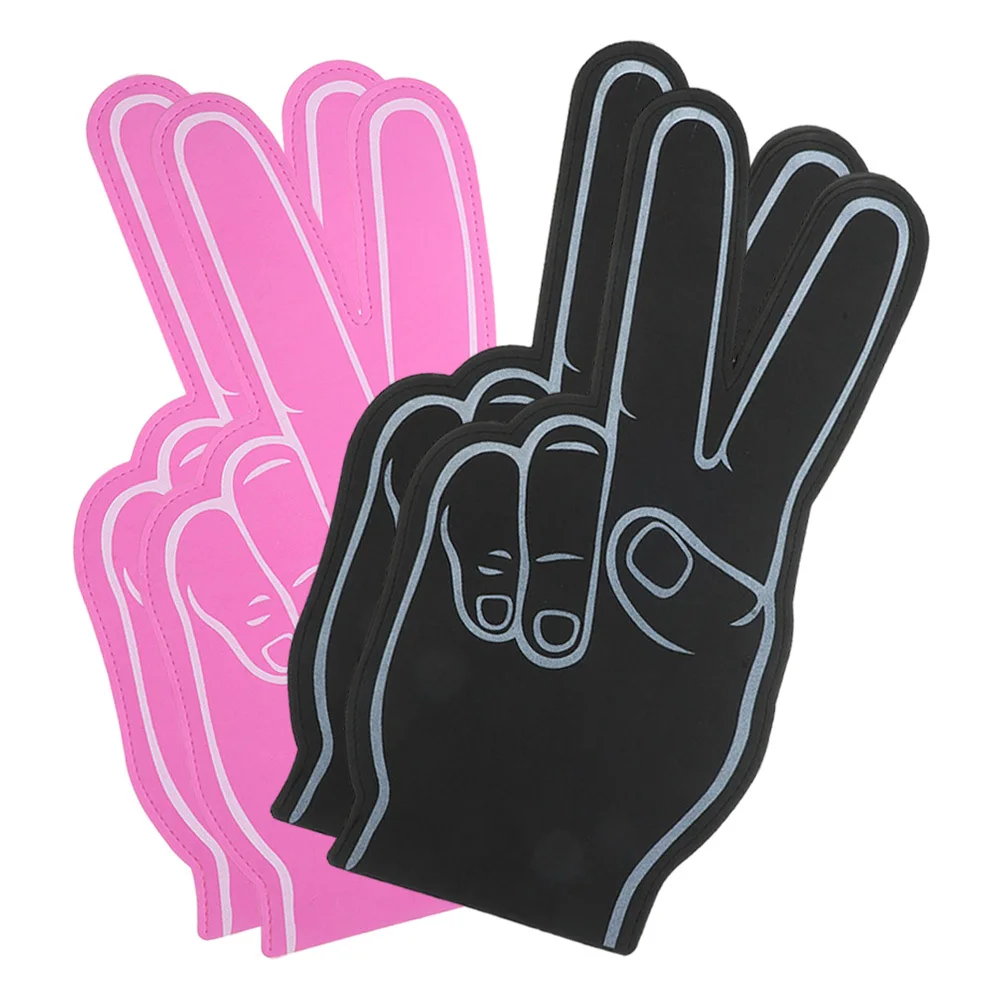 4pcs Foam Finger For Sports Events Cheerleading Props Party Favor Foam Fingers Bulk Colored Team Spirit Gifts Sports Meeting