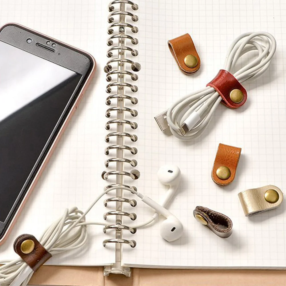 

10pcs Cable Organizer Earphone Winder Data Belt Clips Cord Management Durable Practical Simple Compact