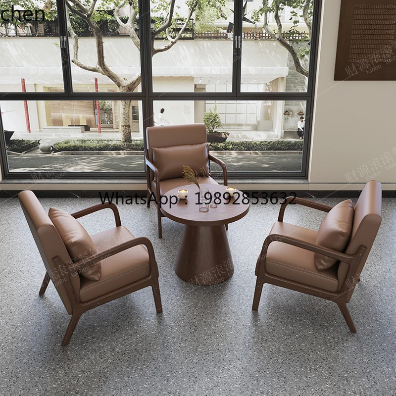 ii  retro cafe milk tea shop table and chair combination leisure hotel sofa card seat negotiation guest reception