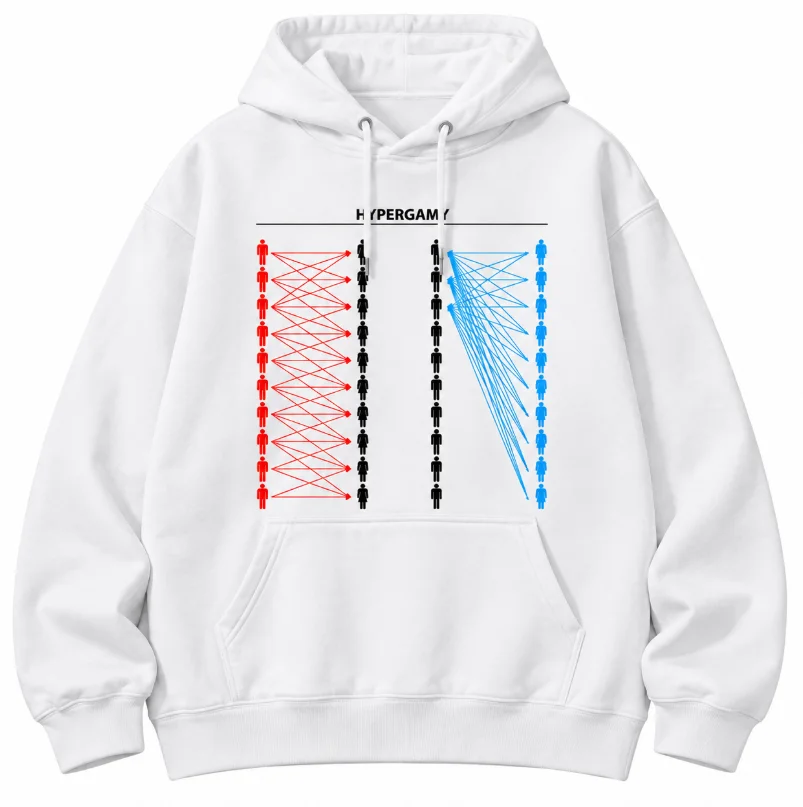 Unisex Cotton Hoodie Autumn Winter Hypergamy Meme Human Figure Diagram Print Pullover Hooded Sweatshirt Casual Streetwear Top