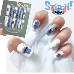 Disney Kawaii Anime Stitch False Nail Donald Duck Nail Patch Press on Fake Nails Handmade DIY 3D Manicure Sticker Female Gift