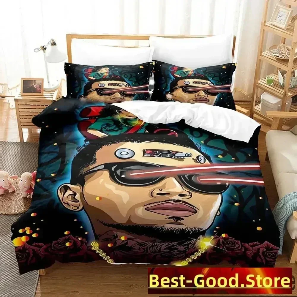 

3D Print Chris Brown Bedding Set Duvet Cover Sheet Printed Bed Set Pillowcase Bed Full Queen King Size Comforter Bedroom