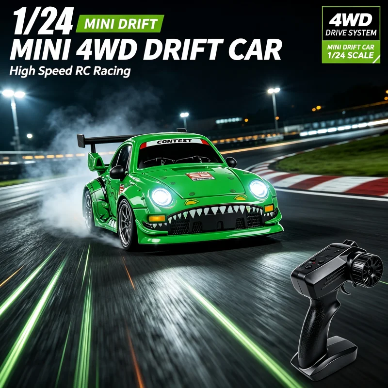 1:24 Scale Rally Strike RC Racing Car Gravel Grip Power Drift Road Ready Remote Control Hobby Toy Gift for Boys Hobby Players