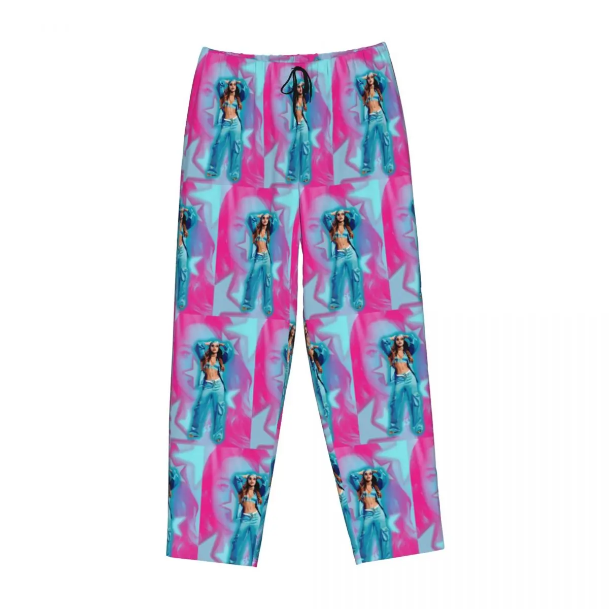 مخصص E-Emilia Mernes بيجامة السراويل ملابس خاصة للنساء حزام مطاط Mp3 المغني المشارك صالة النوم قيعان مع جيوب