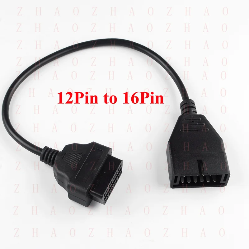 L+ For GM 12 Pin OBD1 to 16 Pin OBD2 Convertor Adapter Cable For Diagnostic Scanner