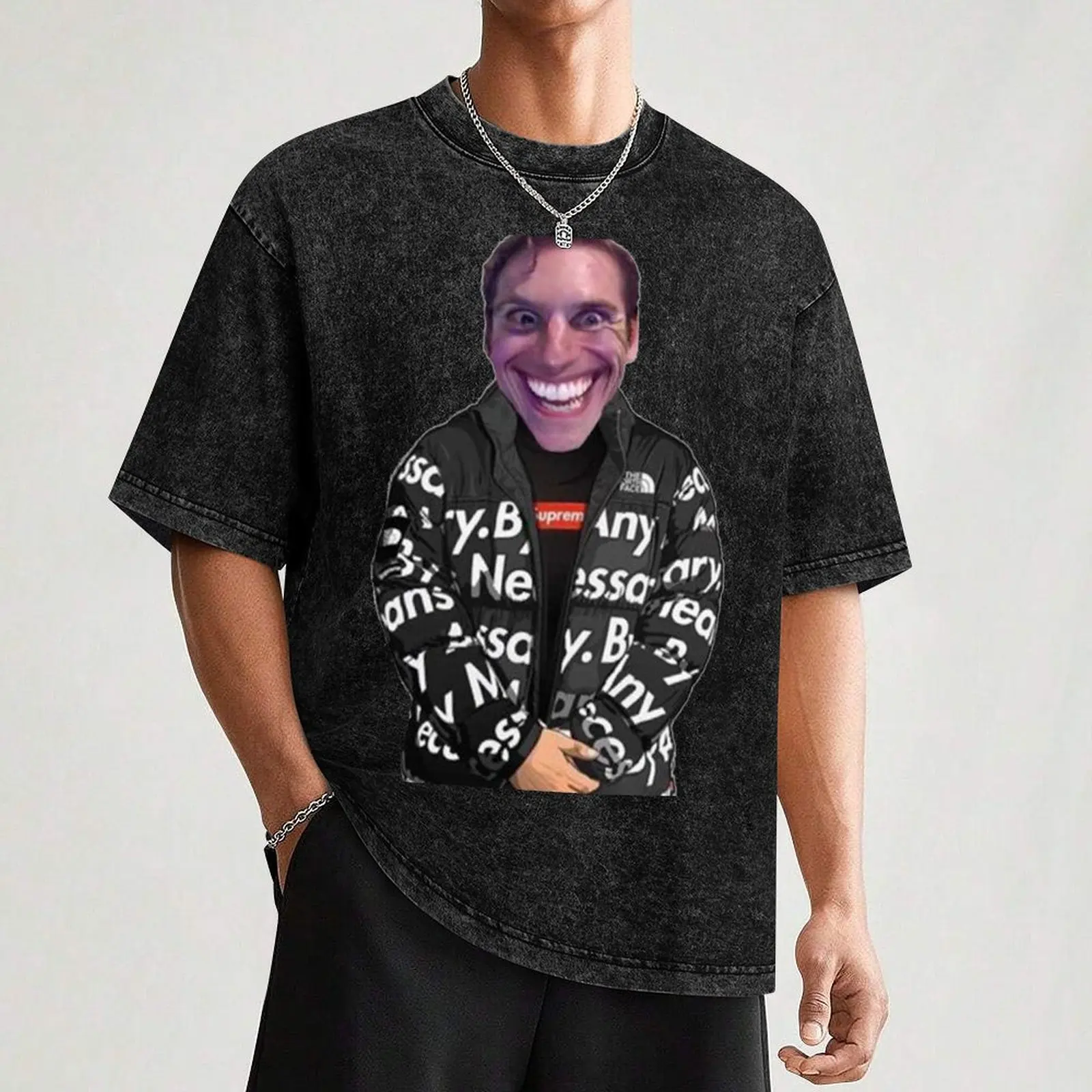 jerma985 جيرما بالتنقيط amogus guy imposter sus meme twitch Dank تي شيرت الأولاد الحيوان طباعة الرجال تي شيرت