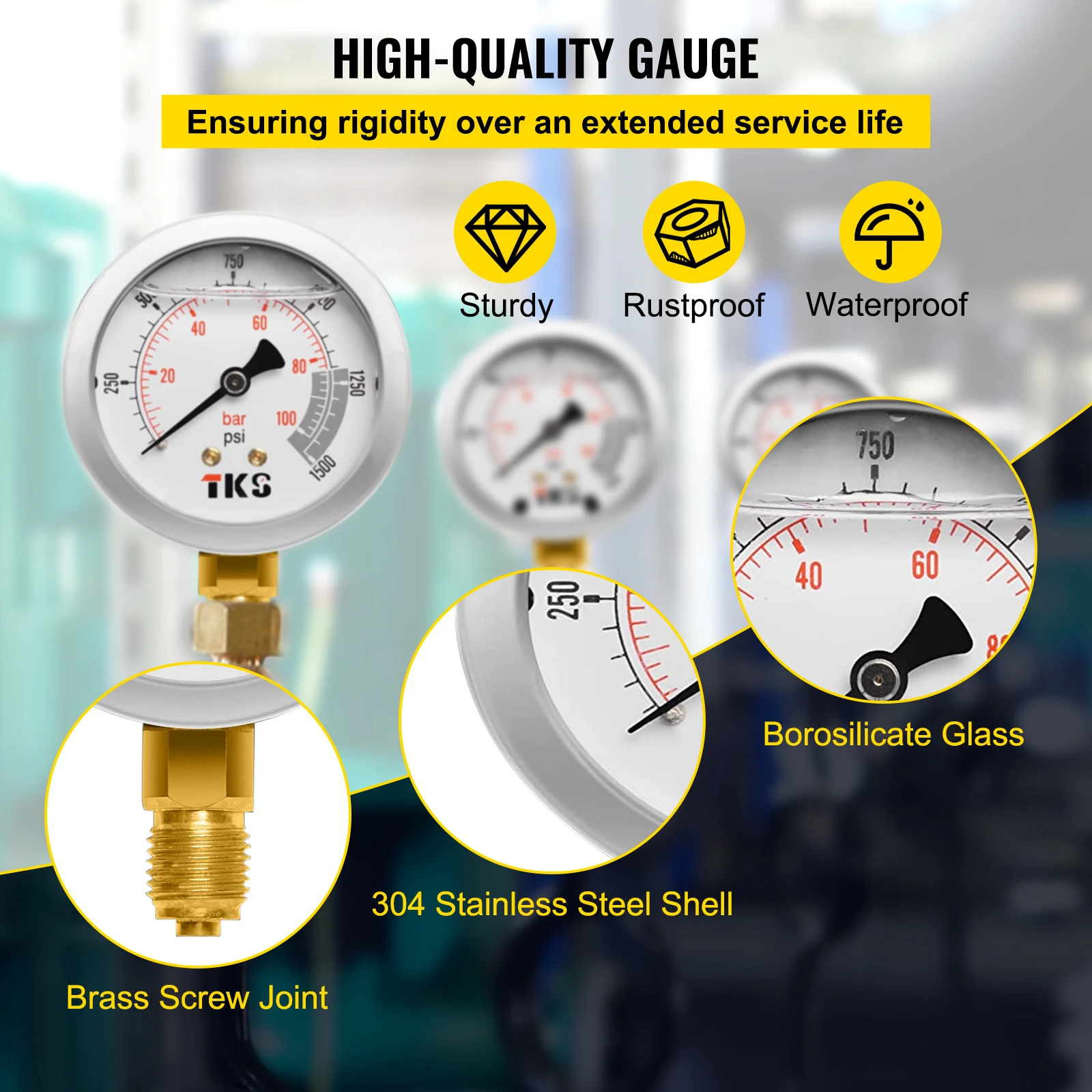 VEVOR Thủy Lực Kiểm Tra Áp Suất Bộ 10/100/250/400/600bar 5 Đồng Hồ Đo 13 Thử Nghiệm Các Khớp Nối 14 tee Kết Nối 5 Thử Nghiệm Ống W/Chắc Chắn Ốp Lưng