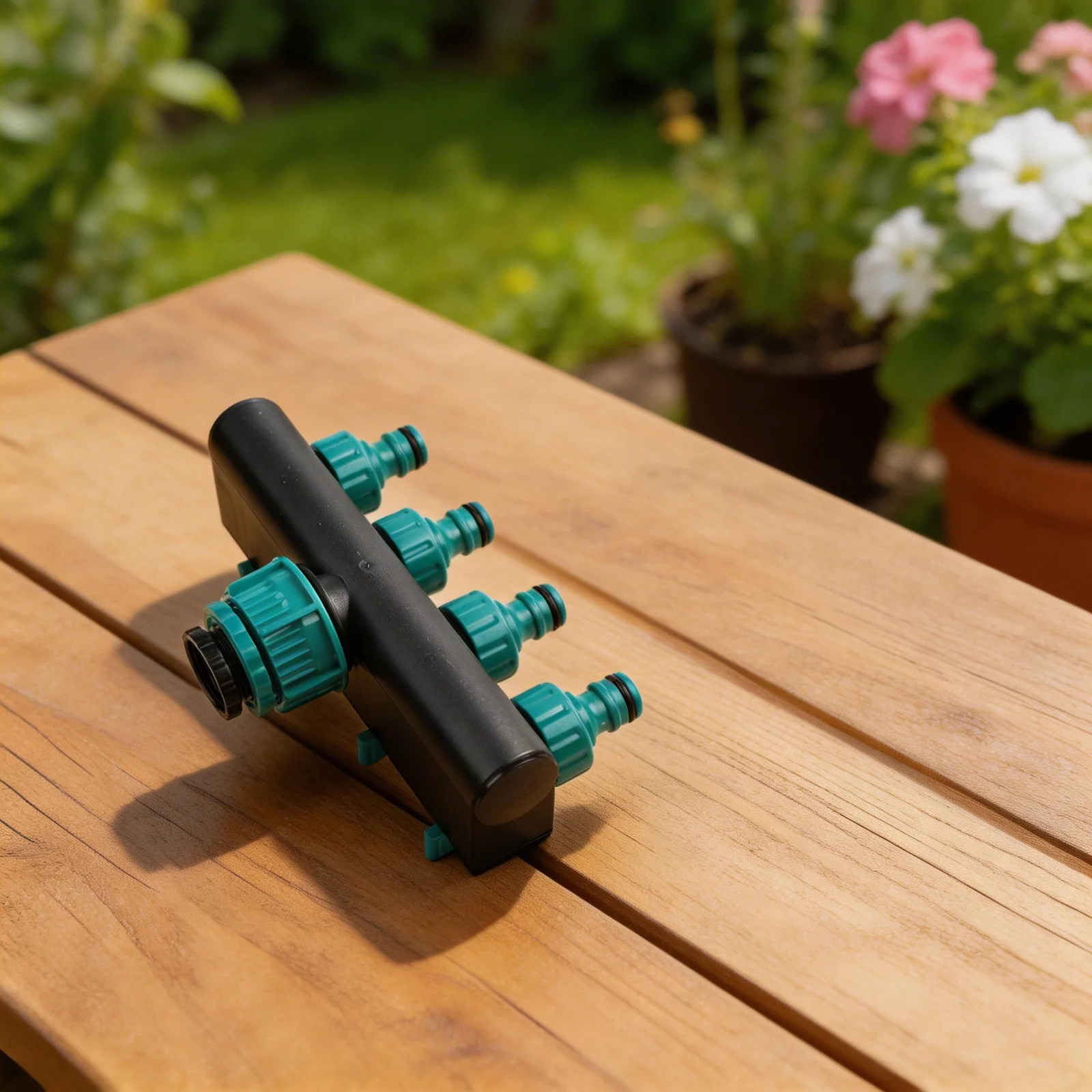 17x12cm Garden Hose Splitter Efficient Garden Irrigation Solutions Tap Adapter Precise Outlet Adjustment Integrated Ball Valves