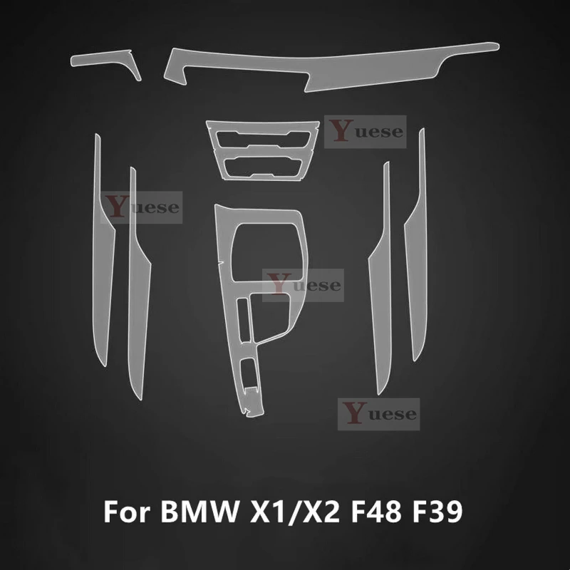 Car Interior Center Console Transparent TPU Protective Film Anti-scratch Sticker For BMW X1X2 F48 F39