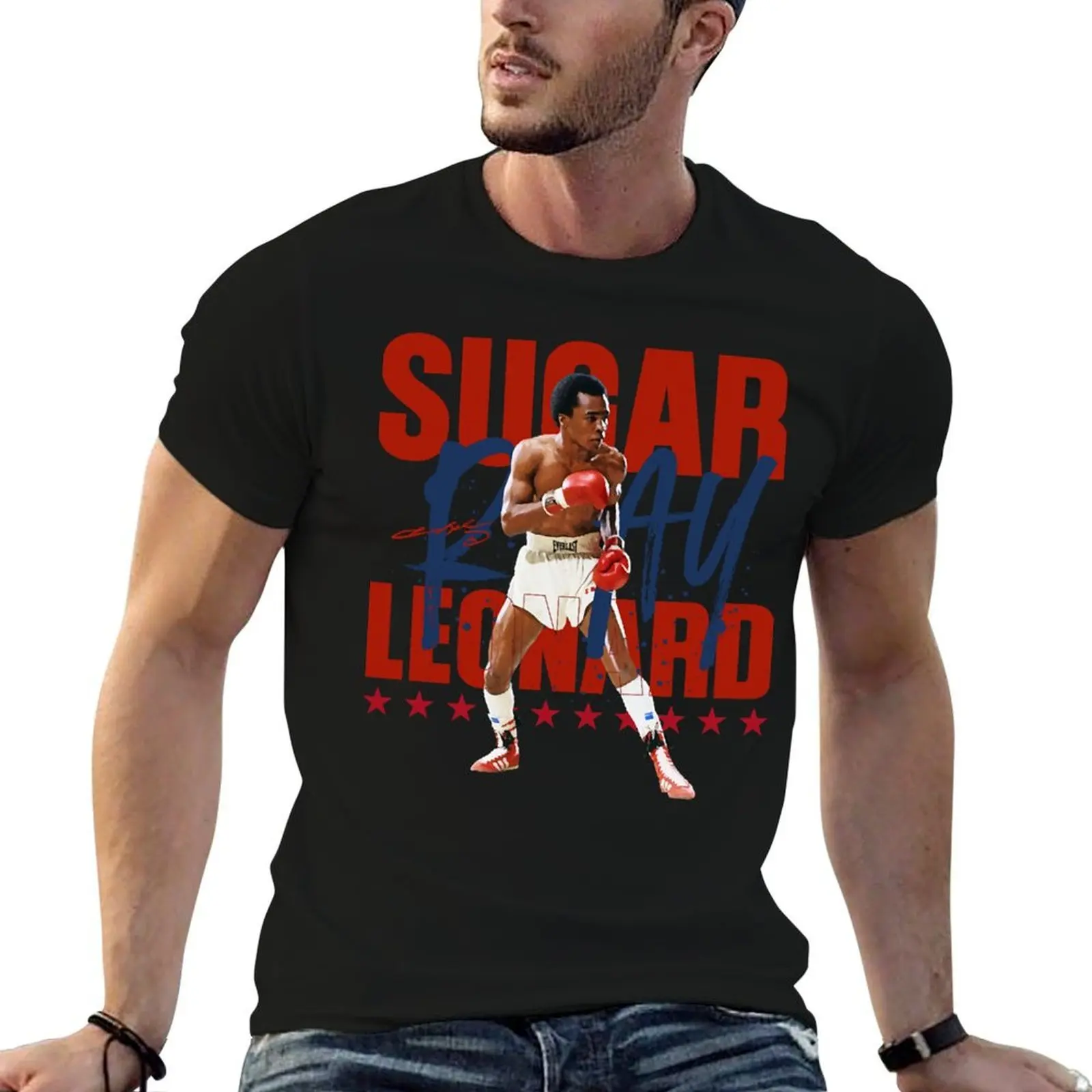 

Sugar Ray Leonard T-Shirt cotton t shirts high quality printed t shirts for man T-Shirt