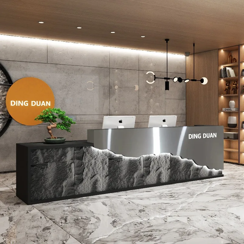 

Restaurant Front Desk Reception Counter Luxury Clothing L Shaped Reception Desks Beauty Salon Mostrador Recepcion Furniture