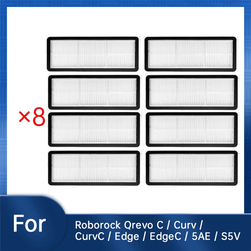 AC39-8 قطعة استبدال مرشح ل Roborock Qrevo C / Curv / Curvc / Edge / Edgec / 5AE / S5V ملحقات المكنسة الكهربائية