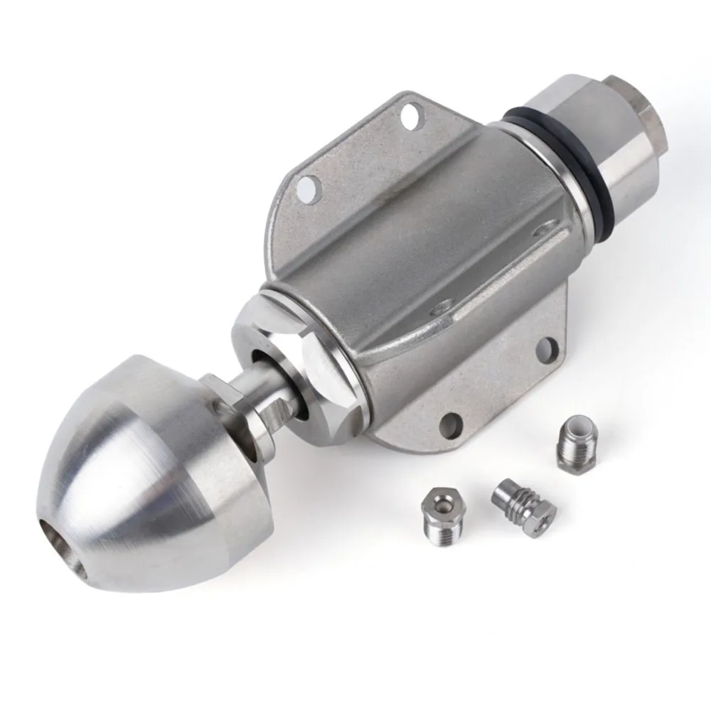 1/2 Female 3/4 Male Rotary Transformer Nozzles High Pressure  300 Bar Rotating Cutting Sewer Jetter Nozzle for Pipe Cleaning