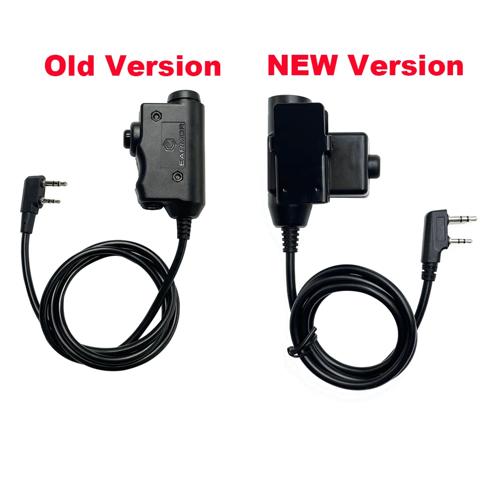 EARMOR Tactical PTT Tactical Headset Button activated push-to-talk PTT adapter M51 and AUX radio interface KENWOOD - Image 2