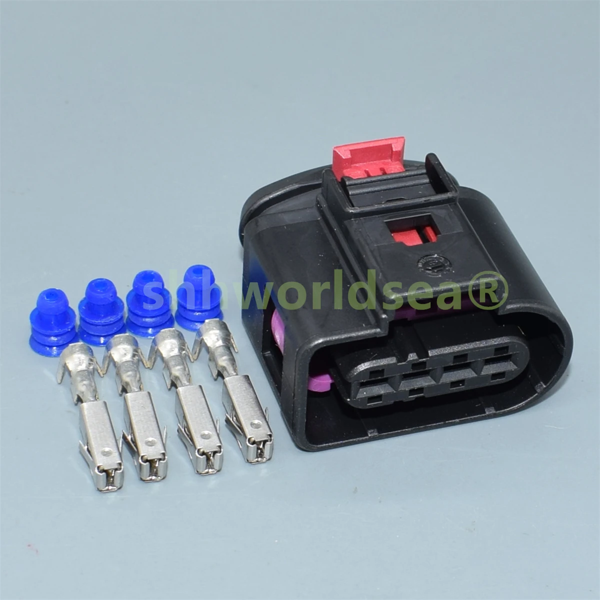 shhworldsea 4 Pin/Way Female Ignition Coil Connector Plug With Terminal Seal For AUDI A8 VW 8K0 971 994 8K0971994