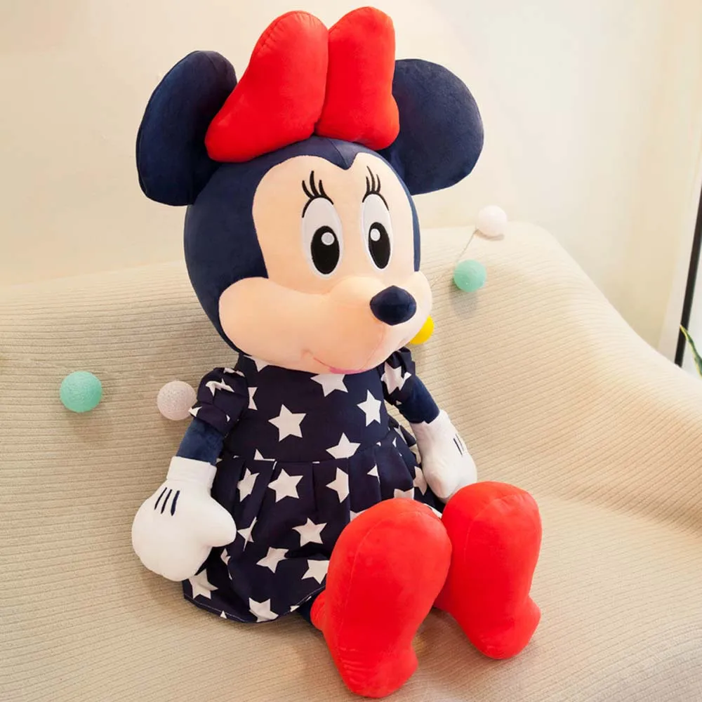 Disney Mickey e Minnie Mouse Plush Toy, Bonecas de Pelúcia Kawaii, Decoração para o lar, Presentes de aniversário para crianças, bebês, crianças, 35