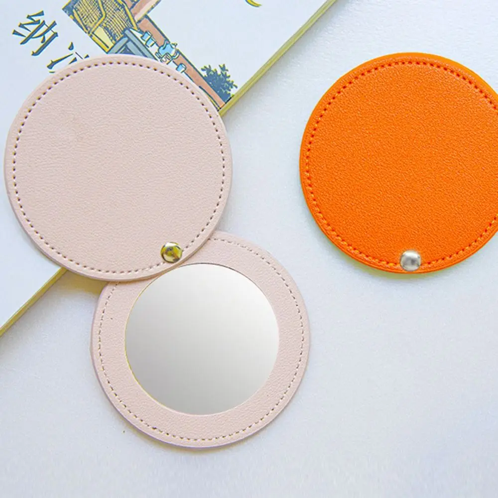 Mini PU Leather Gift for her Beauty Personalized Makeup Mirror Travel Accessories Compact Pocket Mirror Cosmetic Mirror