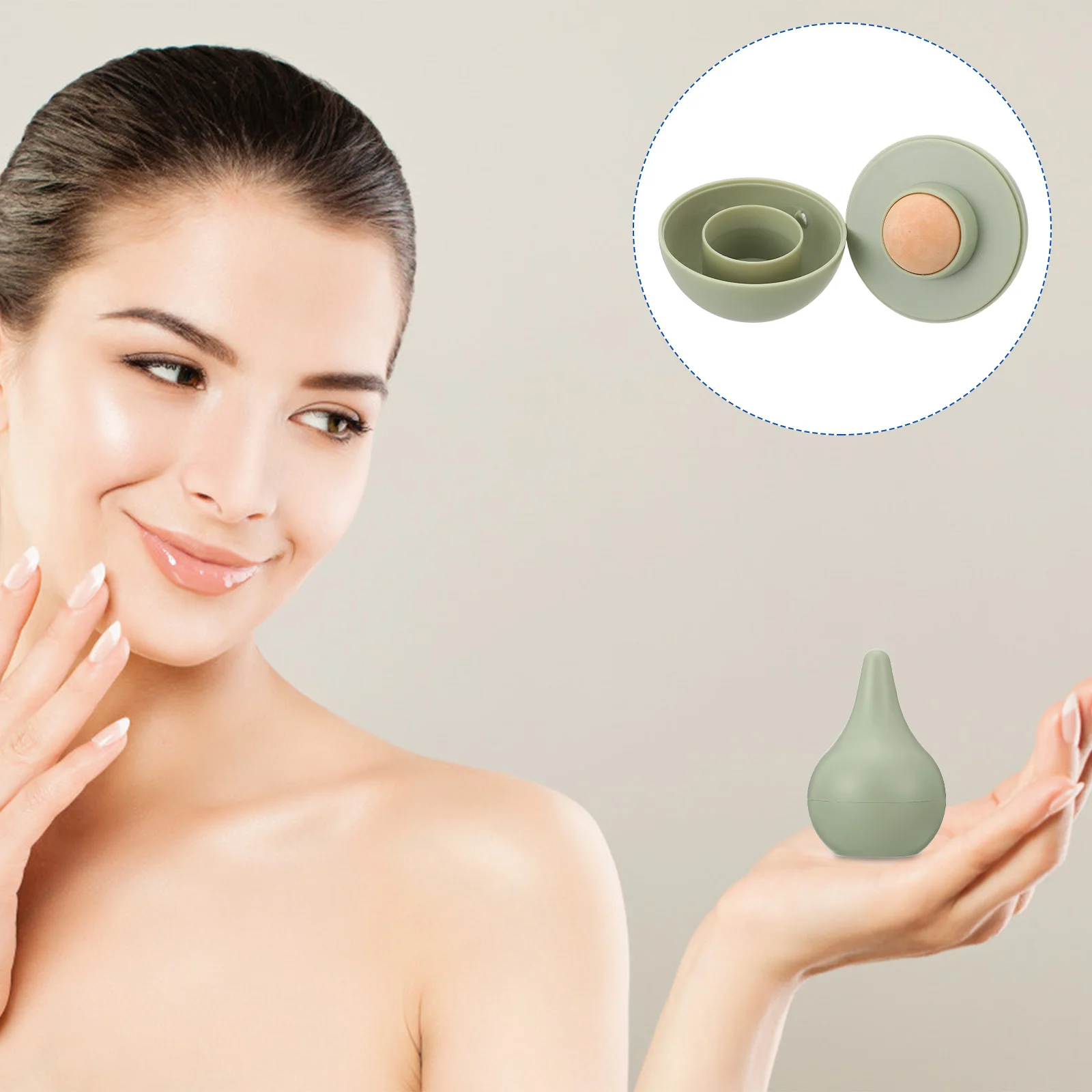 كرة دوارة من حجر بركان الوجه لامتصاص الزيت ومدلك الجلد ومضاد للشيخوخة أداة العناية بالوجه للنساء #3
