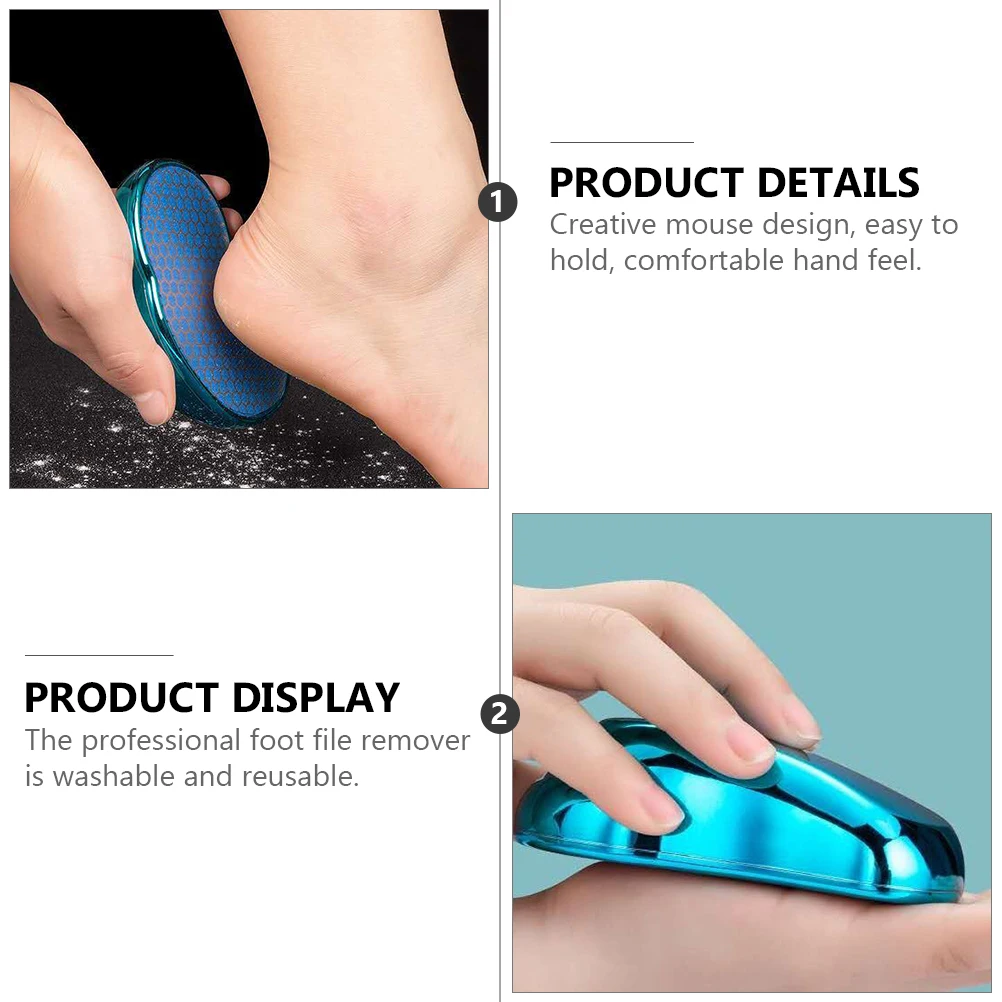 

Nano Glass Foot Grinder Anti Drop Reusable Pedicure Tools Creative Mouse Design Comfortable H Feel Washable Heel File Callus