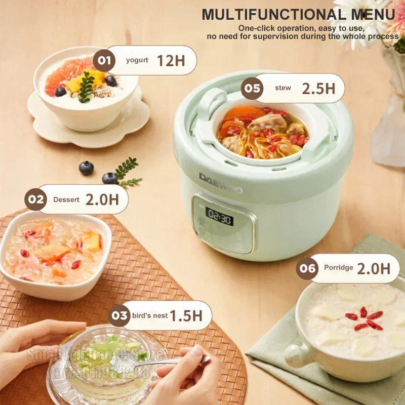 220V Electric Stewpot for Baby Food and Soup with Automatic Temperature Control