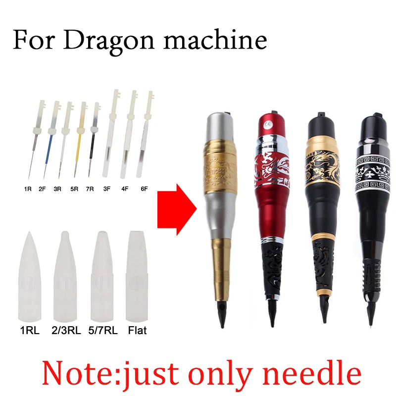 

50pcs 1R/3R/5R/7R/3F/4F Needle for Dragon Giant Sun 8650 Tattoo Needles Makeup Eyebrow Eyeliner Tattoo Machine Tattoo Dragon