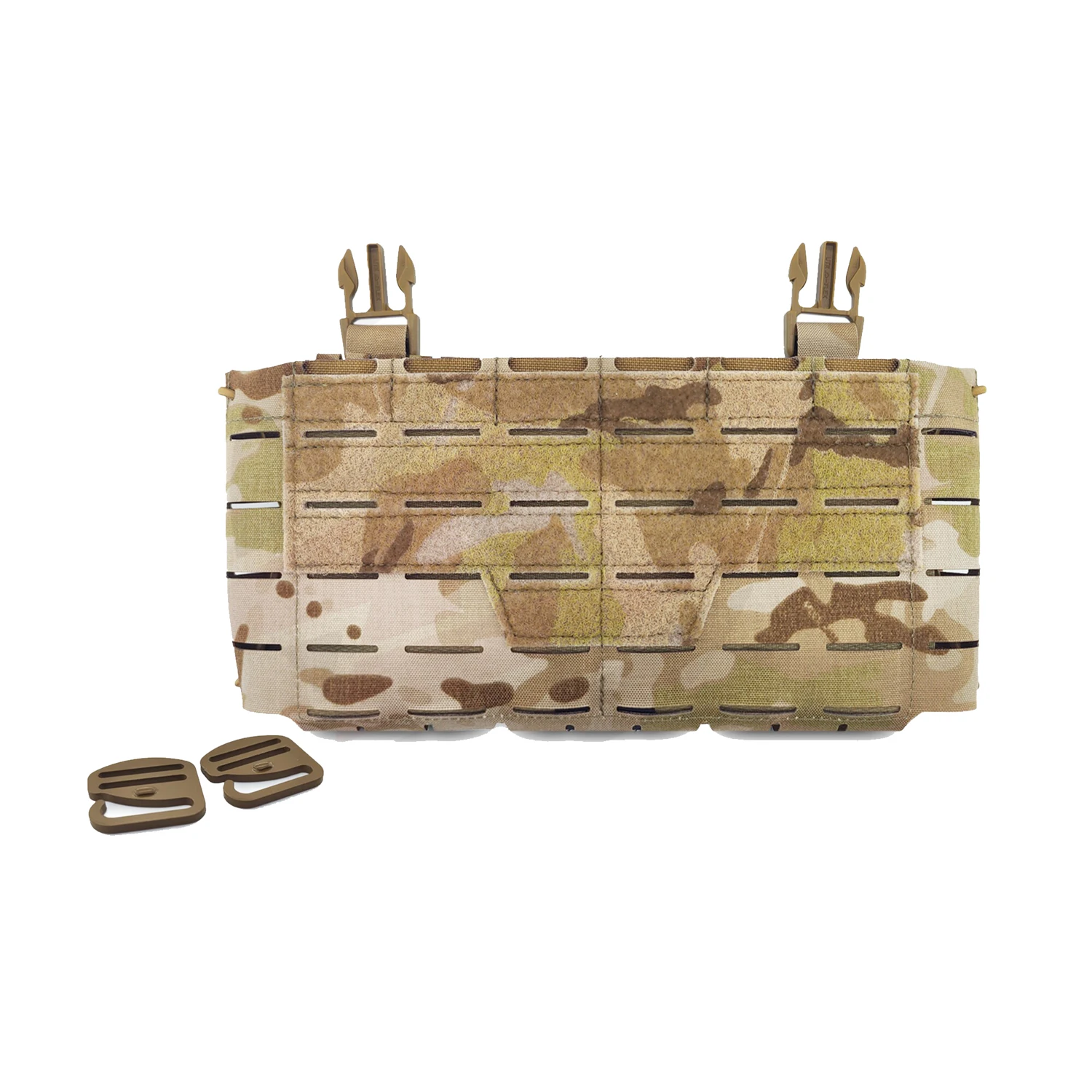 

Tactical Chest Hanging Magazine Pouch Airsoft Vest Front Panel Bag Gear V4 Triple 5.56 Molle Expansion Conversion Mag Pouch