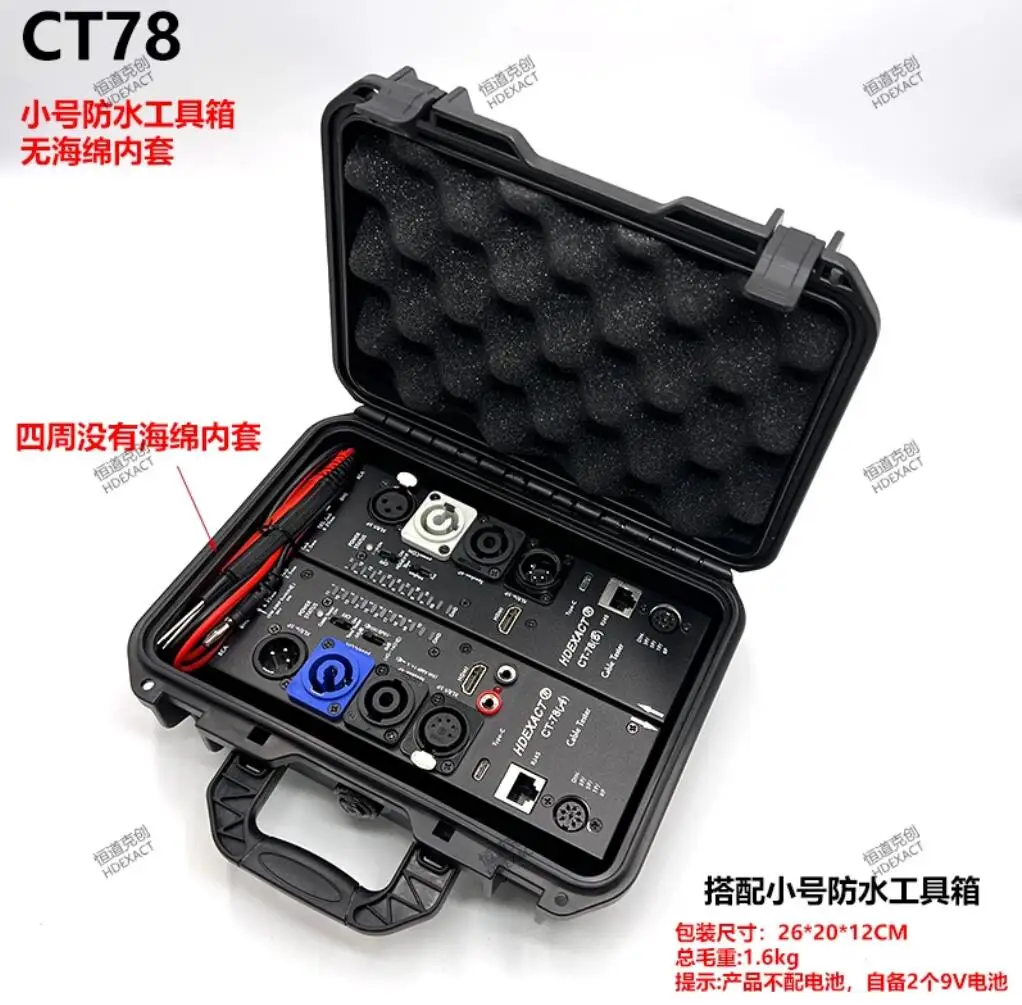 CT-78/CT-88 Split Multi-functional Cable Tester XLR Signal Cable Checker  Tester Need Prepare 2PCS 9V Batter by Yourself