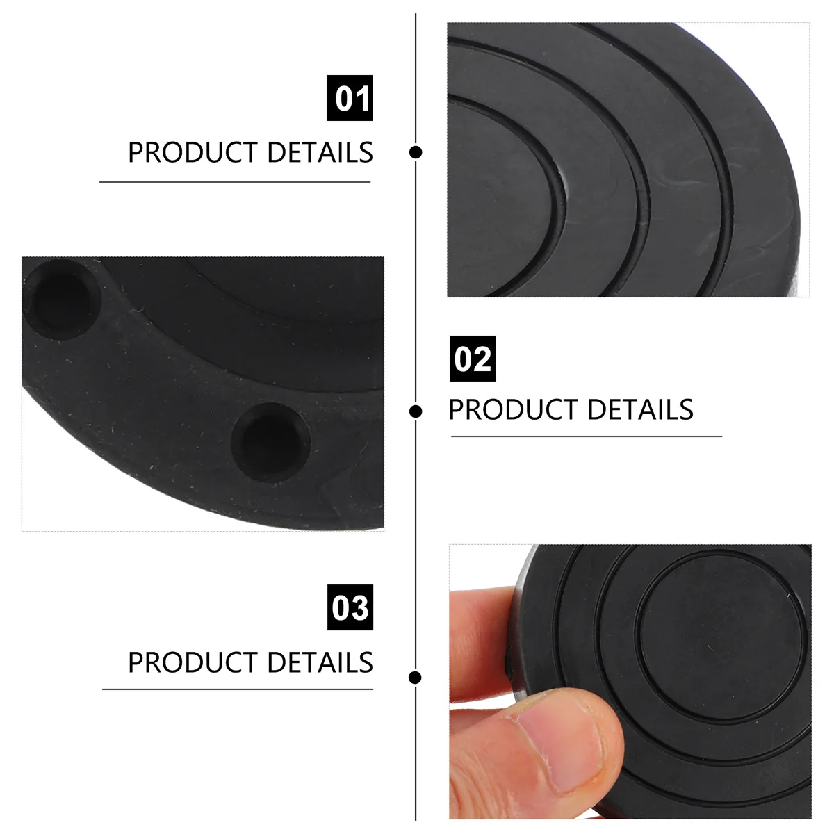 

8 Pcs Heightening Pads Strong Load Bearing Waterproof Non Slip Shockproof Rubber Feet for Equipment Adjustable Washing Machine