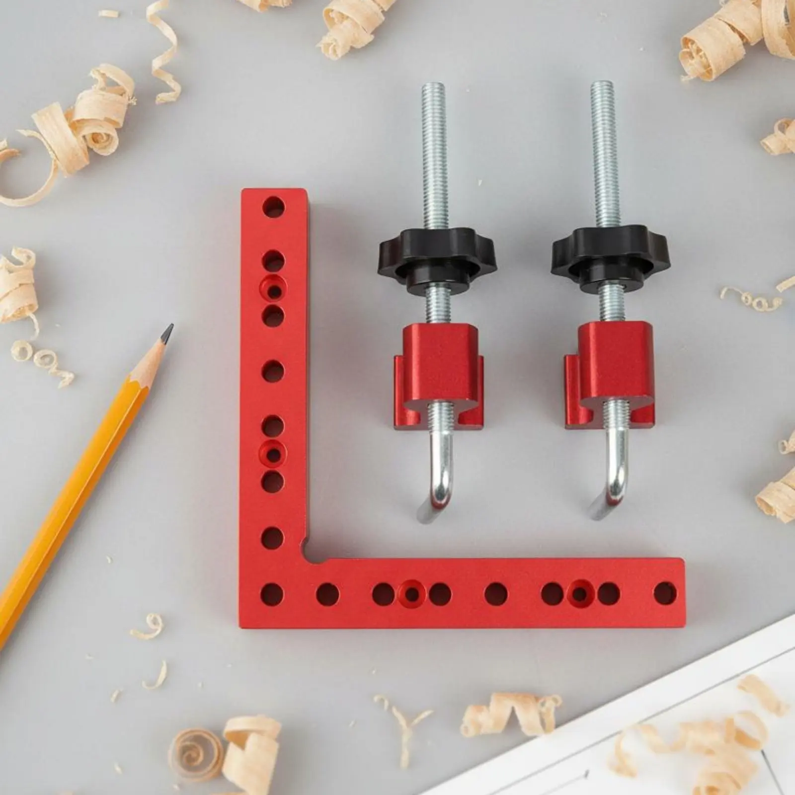 90 Degree Positioning Square Double Scale Ruler Aluminum Alloy Corner Clamp Right Angle Clamping Square Sturdy and Long-Lasting - view 6