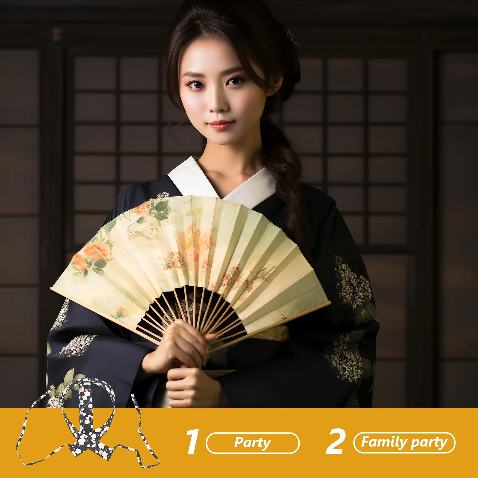 

Japanese Kimono Collar Soft Comfortable Fabric Decorative Neck Tie for Kimono Women Bridal Family Party Cosplay