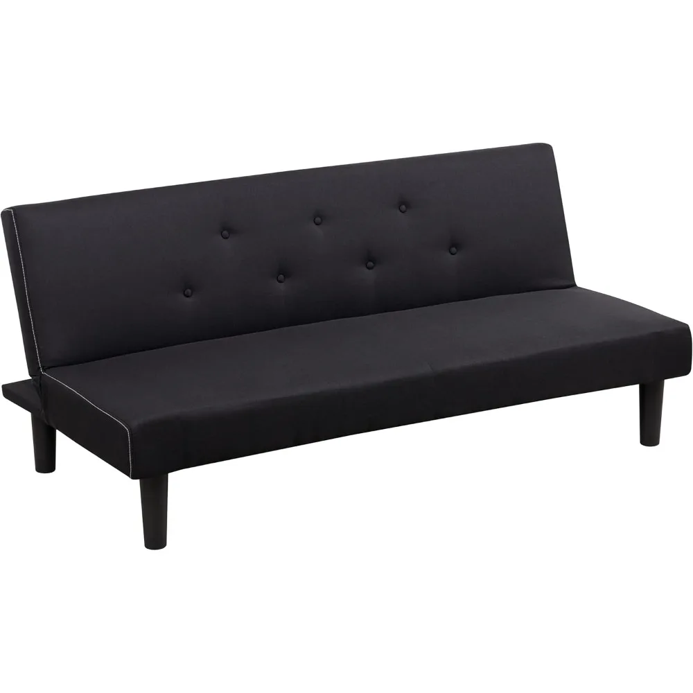 Baroni Home Sofá cama de tela Sofá cama convertible en cama acolchada de 3 plazas, sofá cama reclinable con patas de plástico para sala de estar, G