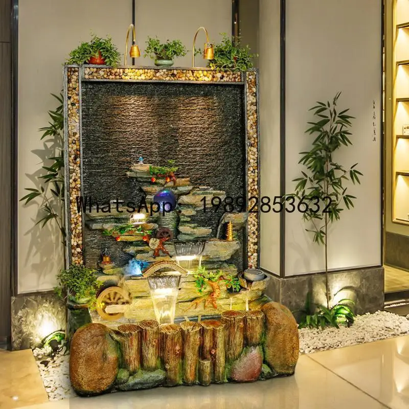 CZ Large Rockery Water Fountain Feng Shui Wheel Living Room Balcony Garden Courtyard Outdoor Fish Pond Water Feature