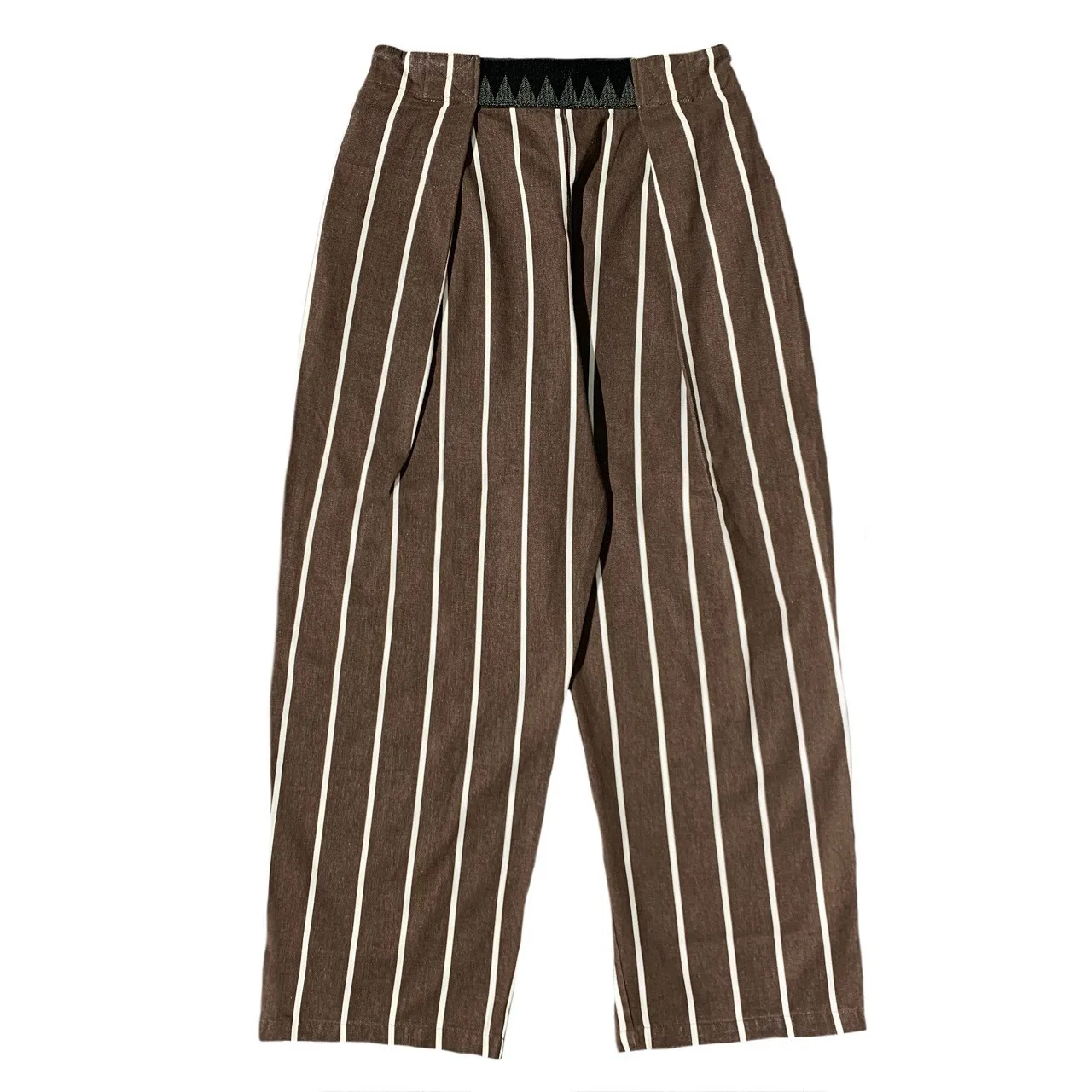 

KAPITAL Hirata Kazuhiro Cotton and Hemp Striped Belt Adjustable Casual Pants for Men New