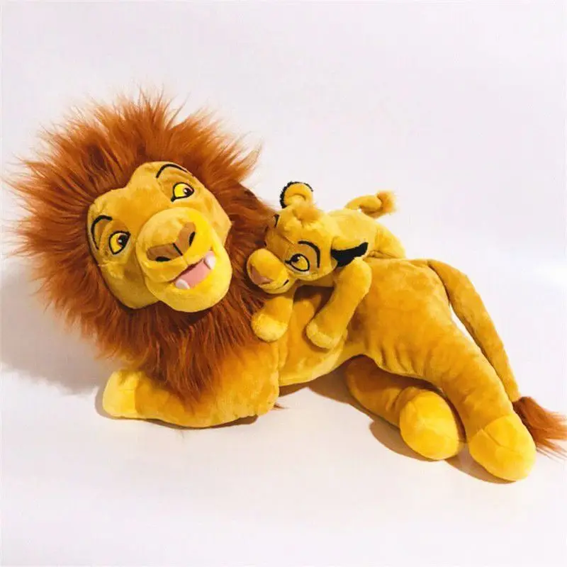 Muñeco de peluche del Rey León de Disney, muñecos suaves rellenos, película de peluche, juguete de regalo para bebé blanco grande