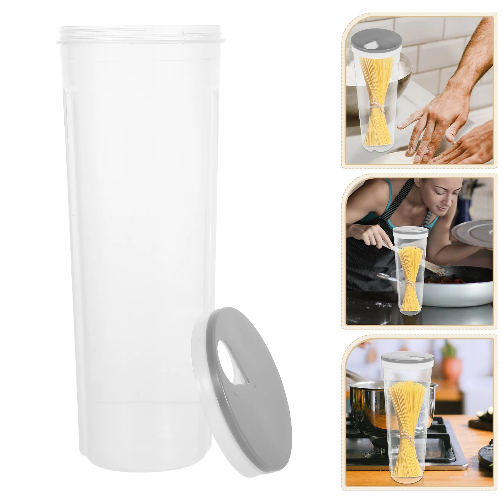

Large Capacity Food Storage Container With Rotating Lid Waterproof Dampproof Mothproof Kitchen Organizer Box For Spaghetti