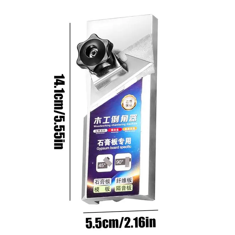 Raboteuse à main à chanfreinage pour planche de bois à 45 degrés, planche de plâtre, coupe à bord droit, Mini raboteuse de coupe à Angle droit faite à la main