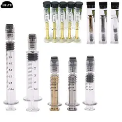 1PCS Mini 1ML / 3ML / 5ML Luer Lock Syringes Screw Blunt Tip Needles Caps For Industrial Dispensing Acrylic  Luer Lock Syringe
