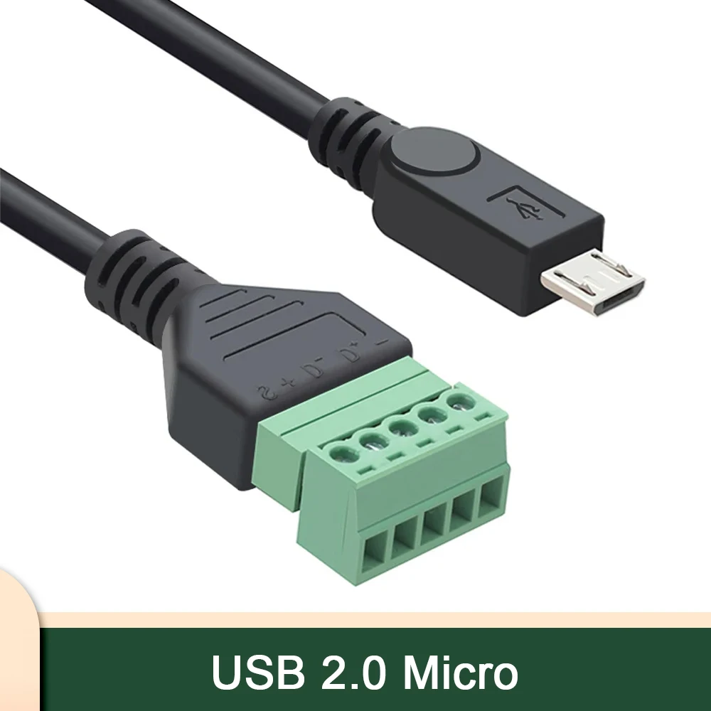 USB2.0 Micro5p Solderless Short Cable Male Plug Converter Connector Cable for Android Cell Phone Data Charging Extension Cable