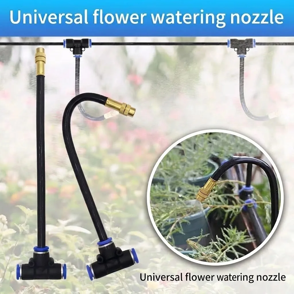 5-20M Rotating Copper Nozzle Garden Balcony Atomization Watering Kits For Home Use Universal Automatic Irrigation Sprinkler Kit