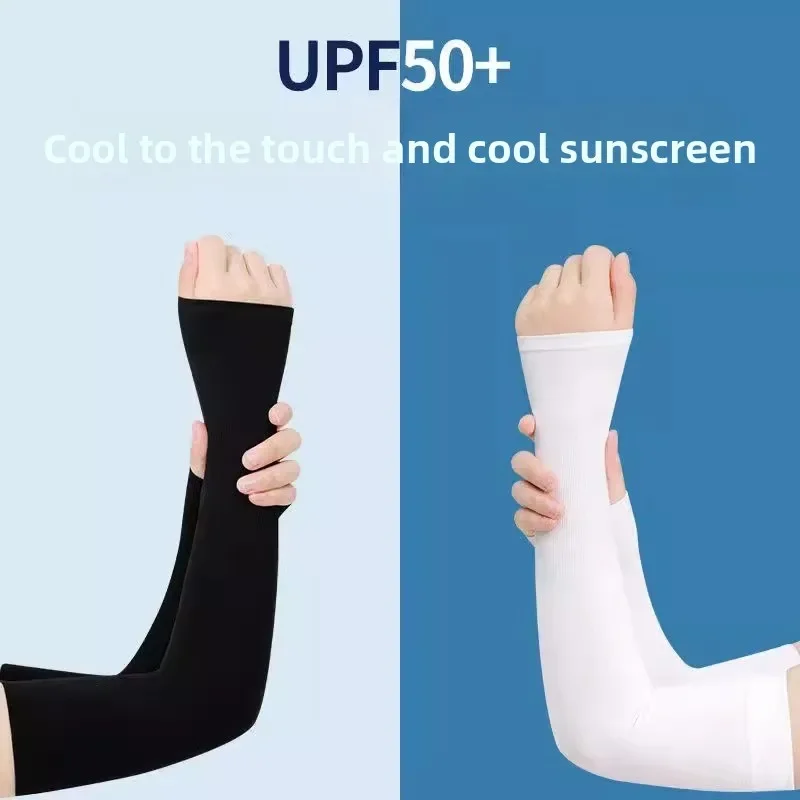 

Ice Silk Arm Sleeves - Cooling UV Defense for Sun Exposure - Breathable Sports Covers for Driving, Cycling & Outdoor Wear